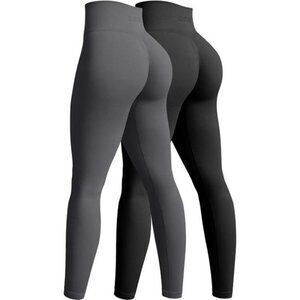 Women's 2 Piece Yoga Legging Seamless Workout High Waist Butt Liftings Leggings